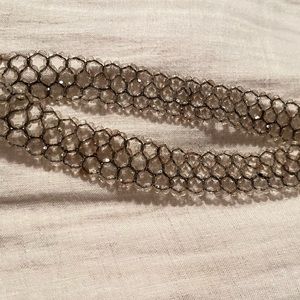 Beaded headband / choker stretch elastic